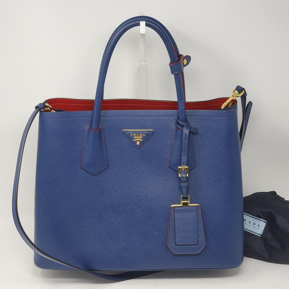 Prada Double Cuir Medium Saffiano Crossbody Bag - Picture 2 of 16